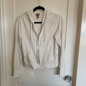 VINTAGE Champion Women's White Hoodie Jacket
